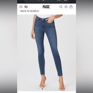 UC- Paige , hoxton ankle jeans
